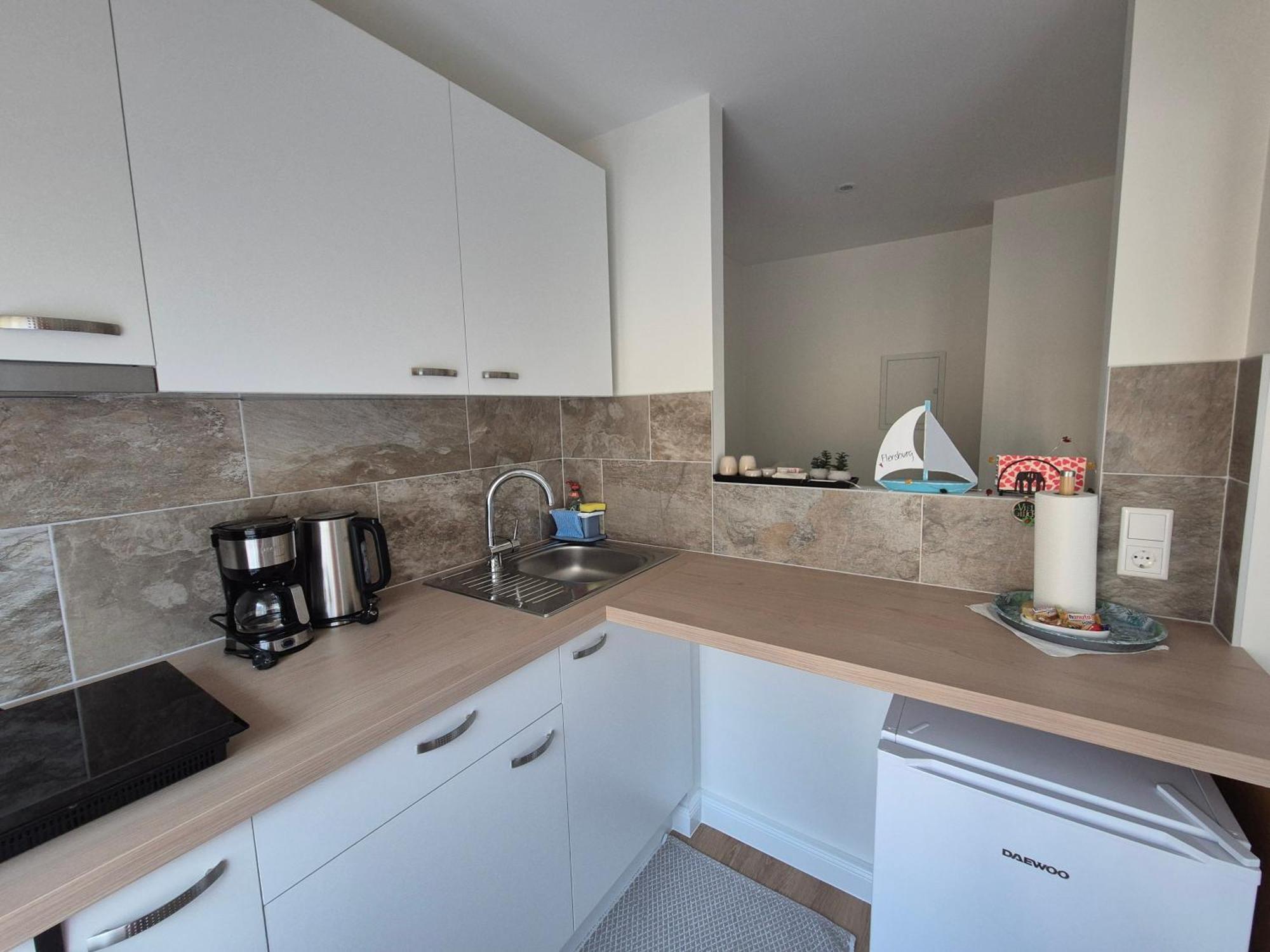 Ruhige Einzimmerwohnung Flensburg Buitenkant foto
